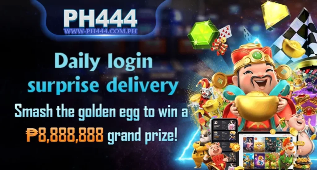 Daily login surprise delivery: smash the golden egg to win a ₱8,888,888 grand prize!